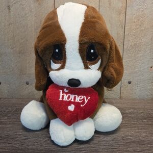 Dan Dee Sad Sam Hound Dog Holding Heart For Honey Vintage Valentine Plush 11"